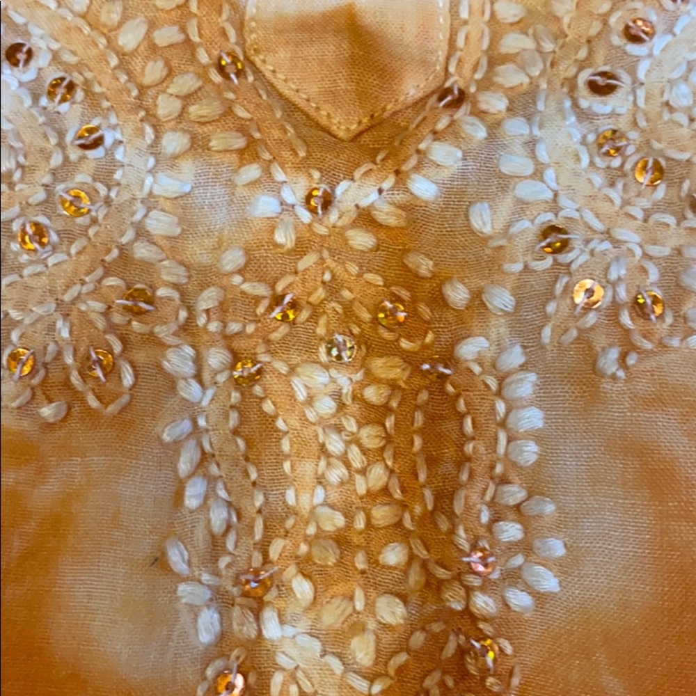 Indika orange India style the dye dress coverup - Picture 3 of 5